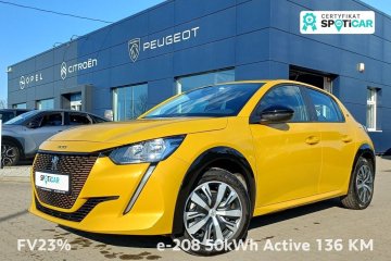 e-208 50kWh ACTIVE 136 KM / Serwis w ASO / Gwarancja / FV23%