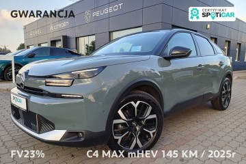 C4 1.2 mHEV Max eDCT6 Max 145 KM / DEMO / GWARANCJA/ FV23%